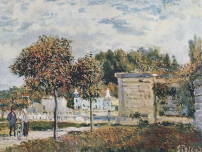 De wasplaats van Marly door Alfred Sisley